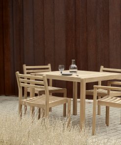 Carl Hansen & Son AH501 dining chairs and AH901 dining table for indoor and outdoor use