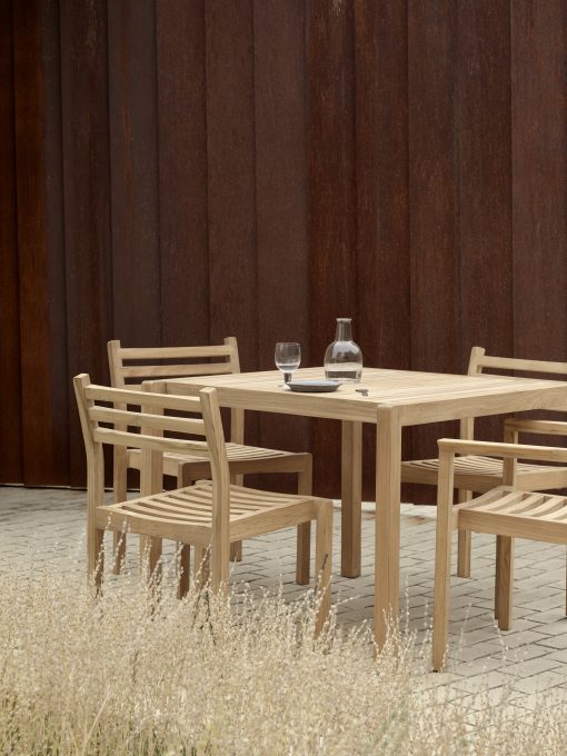 Carl Hansen & Son AH501 dining chairs and AH901 dining table for indoor and outdoor use